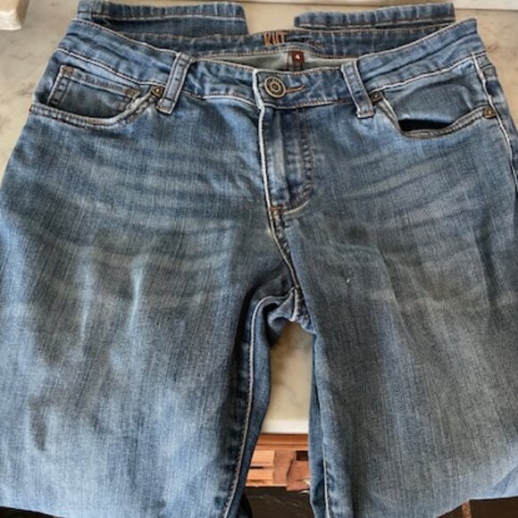 KUT FROM THE KLOTH Light Blue Denim Classic Straight Mid Rise Jeans 4 - Picture 1 of 16